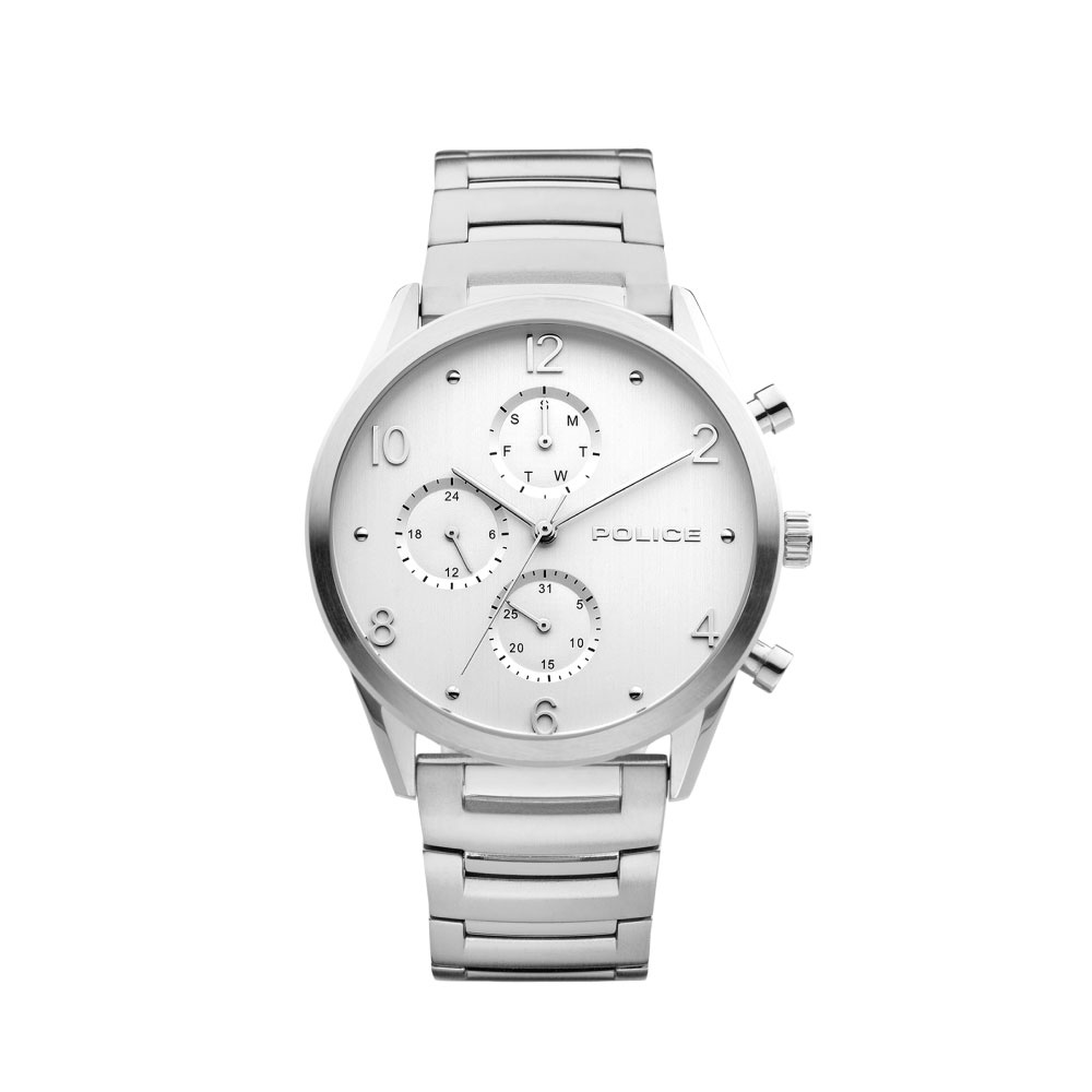 (ของแท้ประกันช้อป) POLICE นาฬิกาข้อมือผู้ชาย Multifunction Silfra watch รุ่น PL-15922JS/04M สีเงิน นาฬิกาข้อมือ