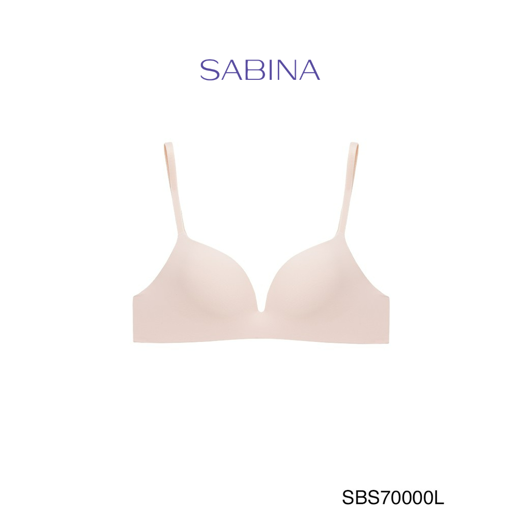 Sabina เสื้อชั้นใน Invisible Wire (ไม่มีโครง) รุ่น Sixnature รหัส SBS7000OL สีส้มอ่อน