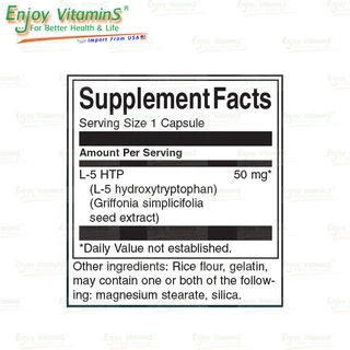 Swanson 5-HTP 50 mg 60 Capsules (Exp.06/2026)