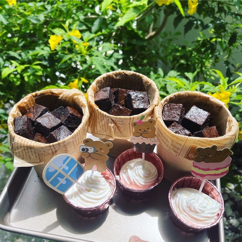 ❤️พร้อมส่ง❤️ Superb dark 🇧🇪 Belgium Chocolate brownies cute cube บราวนี่คิวบ์พรีเมียม