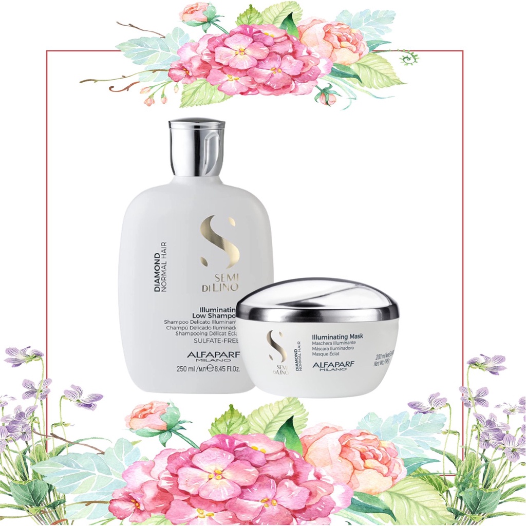 แชมพู มาส์ค ALFAPARF SEMI DI LINO DIAMOND SHAMPOO 250 ML. + MASK 200 ML.