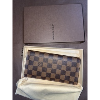 Lv Louis Vuitton Brazza Wallet Damier กระเป๋าสตางค์หลุยส์มือสองของแท้💯