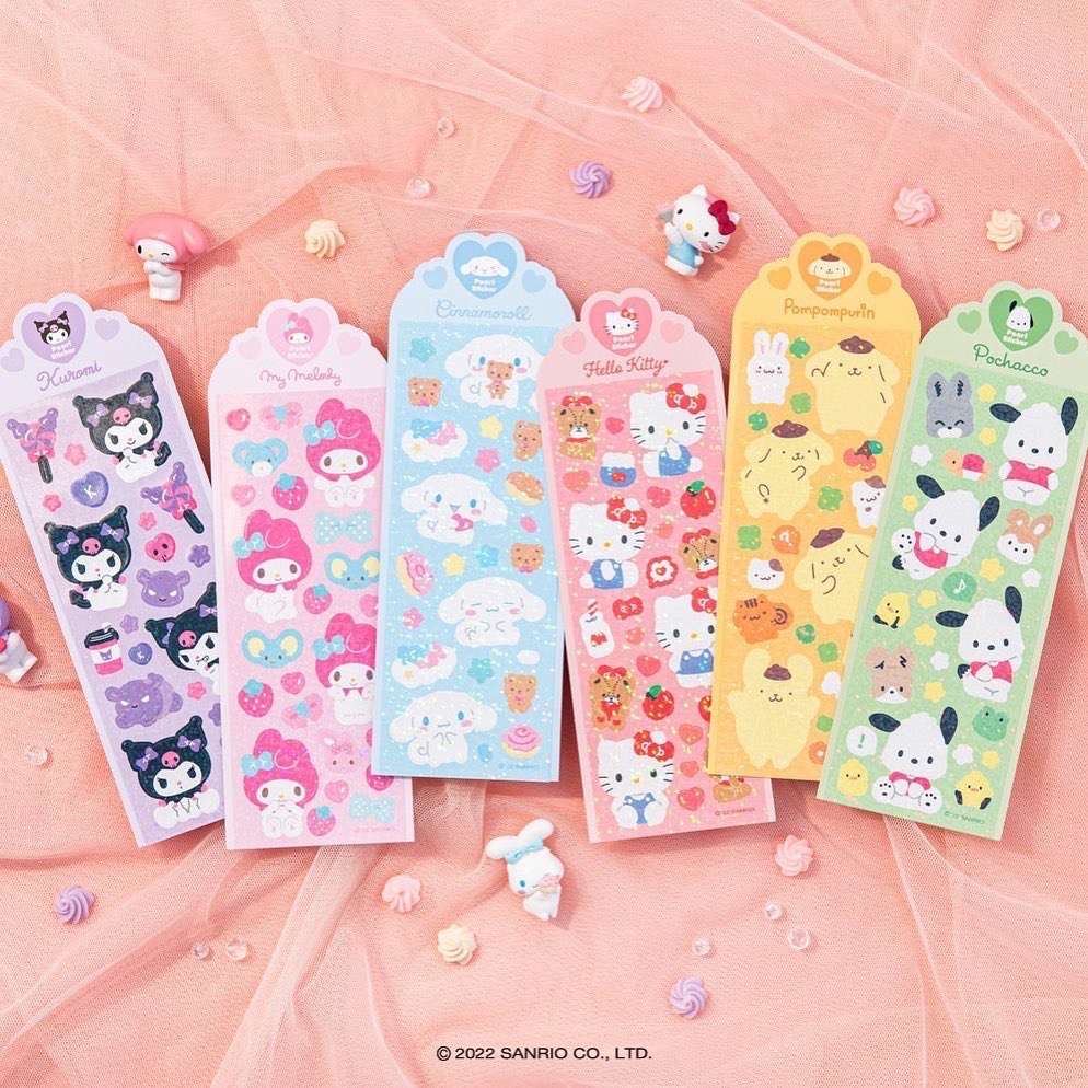 SANRIO so cute สติกเกอร์เลเซอร์ มี 6 แบบ