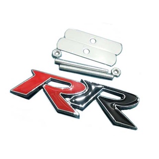 โลโก้ RR ติดกระจังหน้า Logo RR 1 ชุด ติดหน้ากระจัง พร้อมขายึด น็อต แป้น สามารถติดตั้งได้เลย (งานโลหะ) (ตัวแพง)