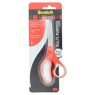 🔥HOT🔥 สก๊อตช์ กรรไกรอเนกประสงค์ ขนาด 6 นิ้ว 1 ชิ้น Scotch 6inches Multi-Purpose Scissors 1pc