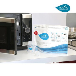 Nuvita ถุงนึ่งฆ่าเชื้อขวดนมและอุปกรณ์ 5 ถุง ใช้ได้ 100 ครั้ง | Microwave steam sterilizer bag (5 bag)