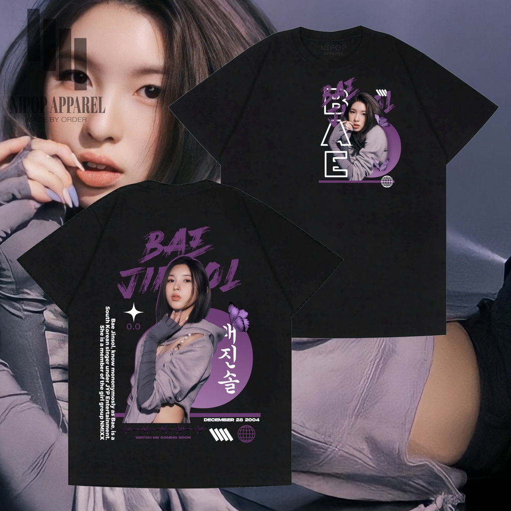 เสื้อยืด ลาย Nipop NMIXX Bae Jin-sol