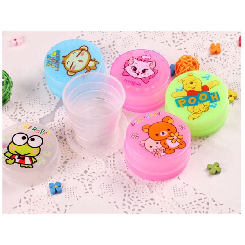 gtrmallshop TS06(ร้านไทย) แก้วน้ำพับได้ (คละลาย) พกพาสะดวก 1ชิ้น (ใช้ในบ้าน เครื่องใช้บนโต๊ะอาหาร) - รูปที่ 4