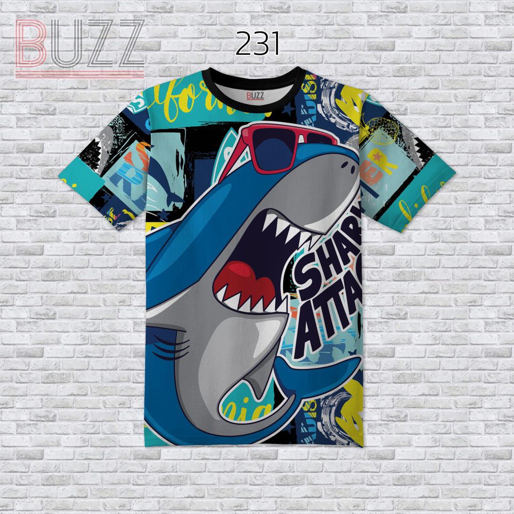 [S-4XL] เสื้อยืดแฟชั่น พิมพ์ลาย หน้า-หลัง ใส่ได้ทั้ง ชาย หญิง สาวอวบ อ้วน บิ๊กไซส์ BUZZ-231