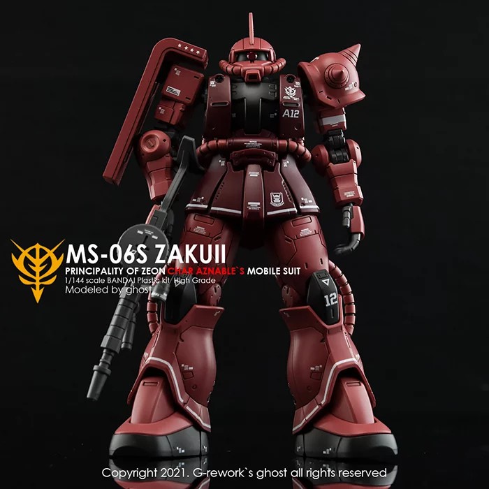 Water Decal [HG] ORIGIN MS-06S ZAKUII ( CHAR AZNABLE) แท้จาก G-Rework