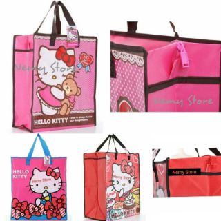 ถุงกระสอบ ลายลิขสิทธิ์ มีซิป ลาย คิตตี้ shopping bag