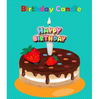 เทียนวันเกิด birthday candle พื้นน้ำตาลหลากสี (1 เเพ็คบรรจุ 10ชิ้น)