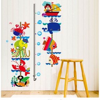 สติ๊กเกอร์ใส ที่วัดส่วนสูง สติ๊กเกอร์ใส ติดผนังบ้าน Wallsticker Home Decor