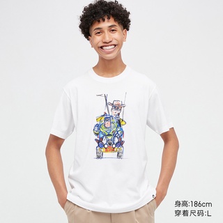 Uniqlo UT เสื้อยืดแขนสั้น พิมพ์ลายแอนิเมชั่น Pixar สําหรับผู้ชาย และผู้หญิง 447509S-5XL