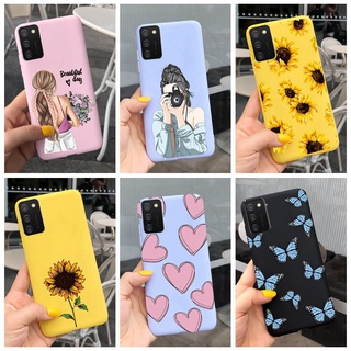 เคสโทรศัพท์ซิลิโคน TPU แบบนิ่ม ลายดอกทานตะวัน สีแคนดี้ สําหรับ Samsung Galaxy A03S A03S A 03S SM-A037F A037G