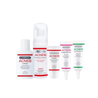 Dr.Somchai Acne Travel Set ดร.สมชาย ชุดเริ่มต้นจัดการสิว และดูแลผิวหน้า 4 ขั้นตอน 5 ชิ้น