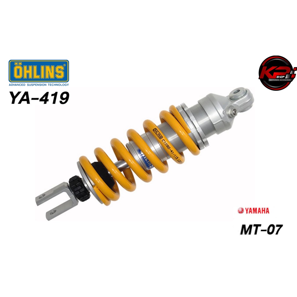 โช๊คหลัง OHLINS YA 419 FOR YAMAHA MT07 /XSR700 (OHLINS รับประกัน 2 ปี)