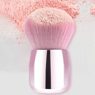 N153 แปรงปัดแก้มคาบูกิ kabuki ( สีชมพู) ด้ามจับกลม ขนาดพกพา สำหรับปัดแก้ม
