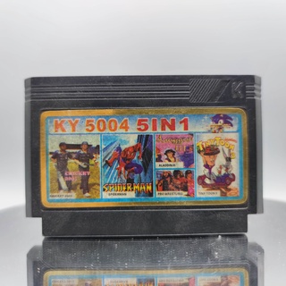 Famicom ตลับรวมเกมส์ 5 in 1 มี Spiderman / มวยปล้ำ / Tiny Toon / Aladdin ให้เล่น