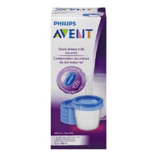 ถ้วยเก็บน้ำนม Philips AVENT 6 Ounce Breast Milk Storage Starter Set 5 แพ็ค