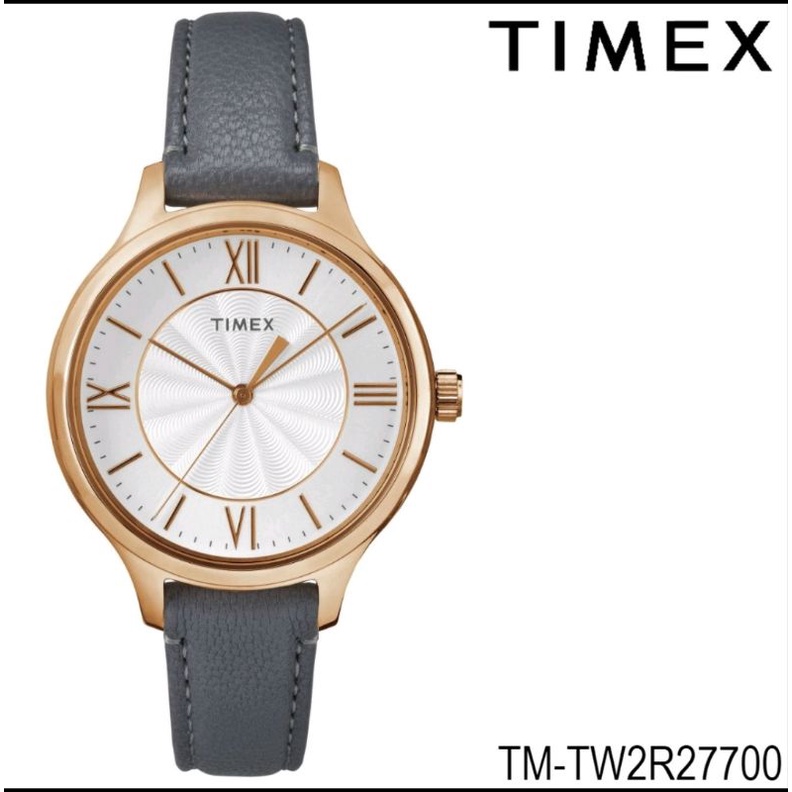 (ทักแชทมีโค้ดลดราคา) Timex นาฬิกาข้อมือผู้หญิง แท้ 1000% สายสีเทา