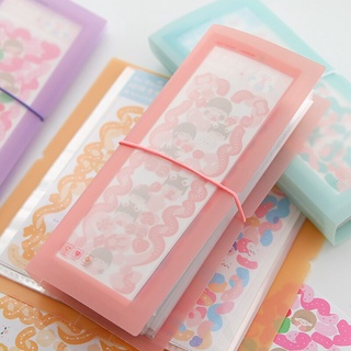 1 PC Macaron Color Scrapbooking Storage Page Card Note Holder with 30 Slots