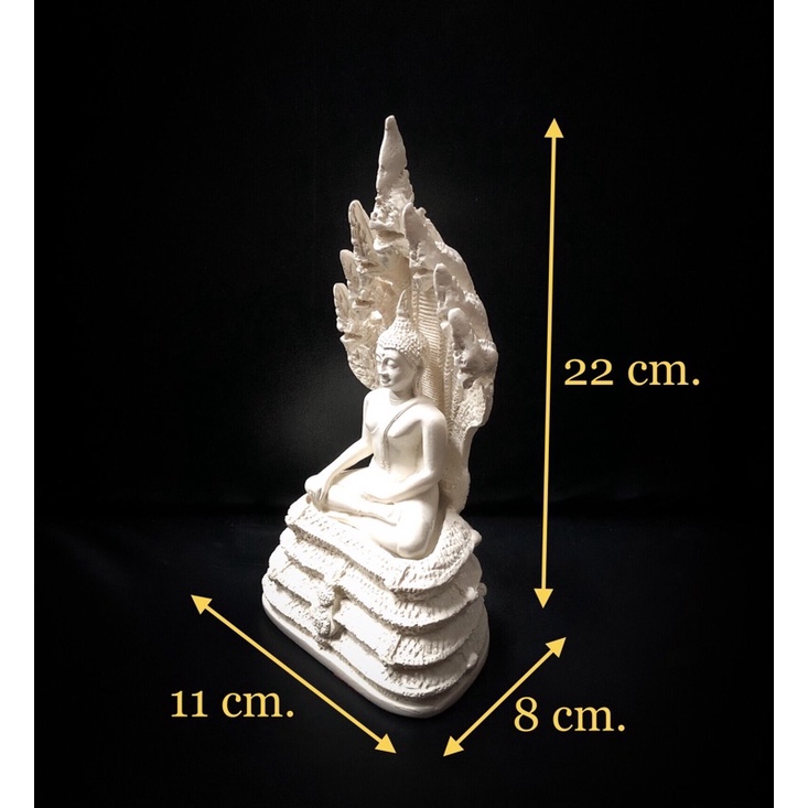 พระนาคปรก หน้าตัก 3 นิ้ว พระประจำวันเสาร์  ปางนาคปรก พระพุทธรูป สีขาวงา - รูปที่ 2