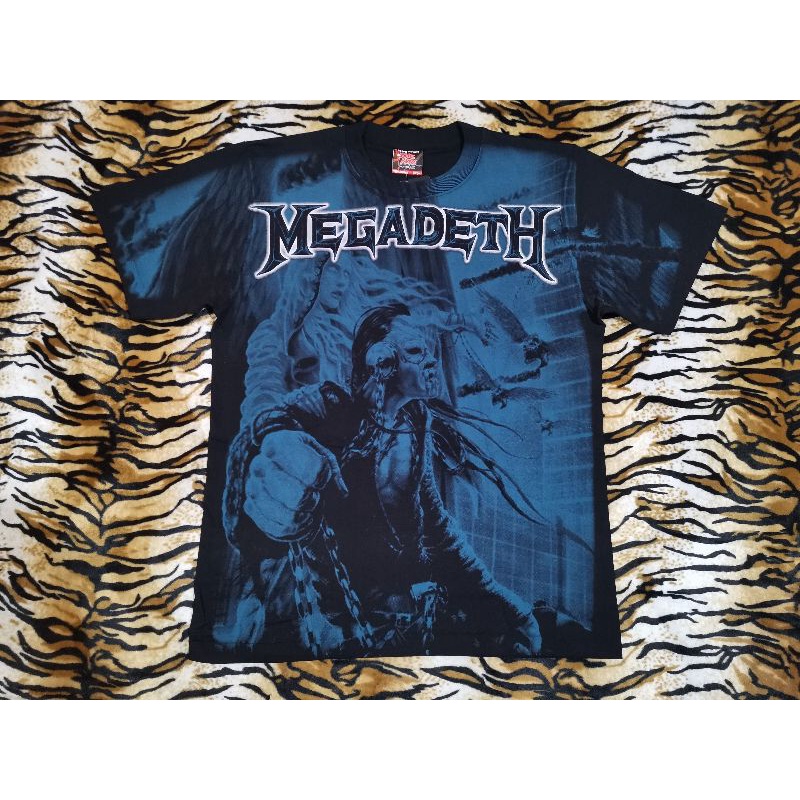 MEGADEATH OVP OVERPRINT เสื้อวงเมกาเดท Cotton 100%ป้าย THE ROXX