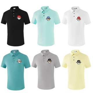 Malbon ฤดูร้อน เสื้อกอล์ฟผู้ชายแขนสั้นTเสื้อยืด กลางแจ้งเสื้อกีฬา (5-10 days) Malbon Golf Shirt Baju Golf T Shirt