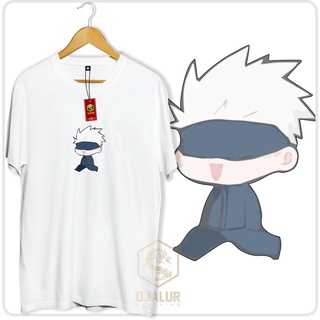 T-Shirtเสื้อยืดแขนสั้น ผ้าฝ้าย พิมพ์ลายอนิเมะ gojo satoru สไตล์เรียบง่าย สําหรับผู้ชาย S-5XL