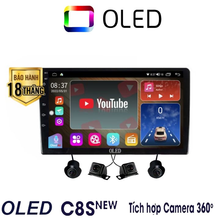 จอ Android DVD 2-in-1 และคอมโบกล้อง 360 องศา Oled C8S เทคโนโลยี 5G ใหม่ - ผลิตภัณฑ์ของแท้