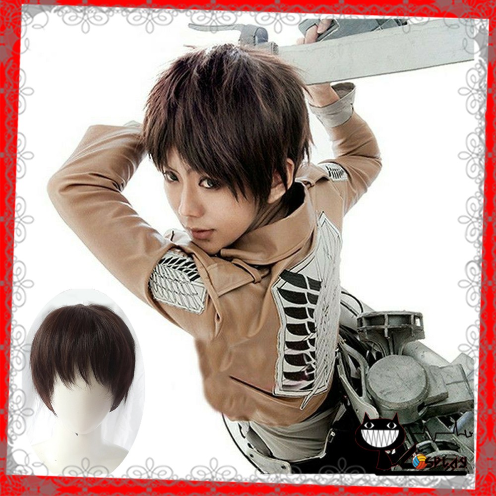 [มีจําหน่าย] วิกผม/วิกผม Eren Yeager - Attack on Titan: Great War on Titan [Miu Cosplay]