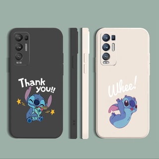 เคสซิลิโคนนิ่ม ขอบตรง ลาย Stitch Baby สําหรับ OPPO Reno6 Z 5G Reno 5 Pro 4 4G 3 Reno2 Z F