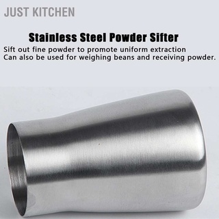 Just Kitchen 304 Stainless Steel Fine Mesh Coffee Powder Filter Sifter Sieve Container Accessories