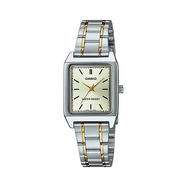 Casio นาฬิกาข้อมือผู้หญิง สายสแตนเลส 2 กษัตริย์ รุ่น LTP-V007SG-9EUDF,LTP-V007SG-9E,LTP-V007SG