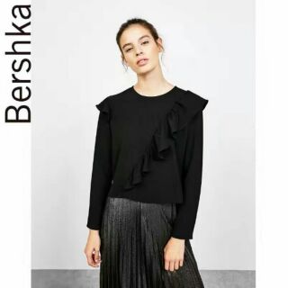 Bershka เสื้อแขนยาวแต่งระบาย