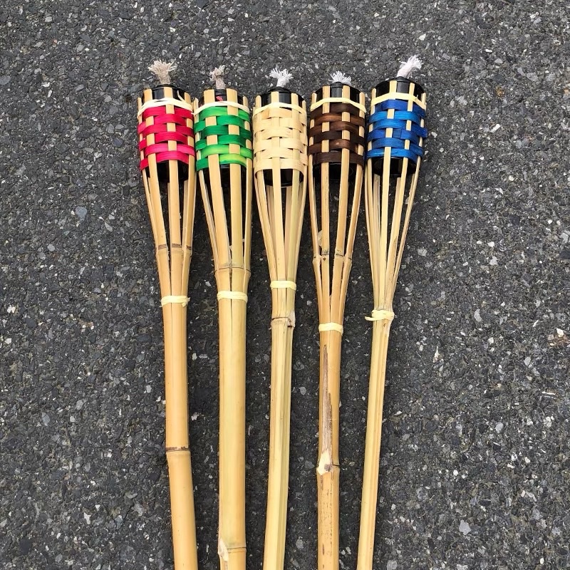 คบเพลิงไม้ไผ่ สูง แบบขายาว 🔥เลือกสีได้ 🔥ตะเกียงคบเพลิง คบเพลิงไฟ ไฟประดับ จัดส่งสินค้าทุกวัน