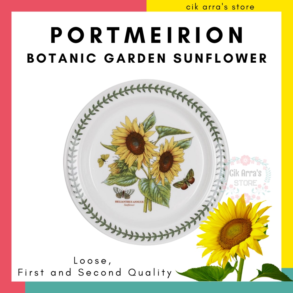 Portmeirion Botanic Garden Sunflower จานและชาม แบบเปลี่ยน (ขายแยกชิ้น)