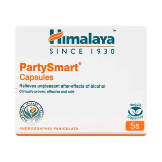 Himalaya PartySmart Capsules สมุนไพรแก้เมาค้าง สายดื่มห้ามพลาด 1 แผงมี 5 เม็ด