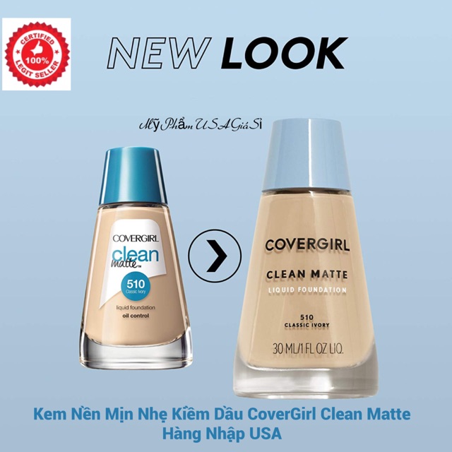 Covergirl Clean Matte Oil Alkaline Smooth Foundation นําเข ้ าจากสหรัฐอเมริกา