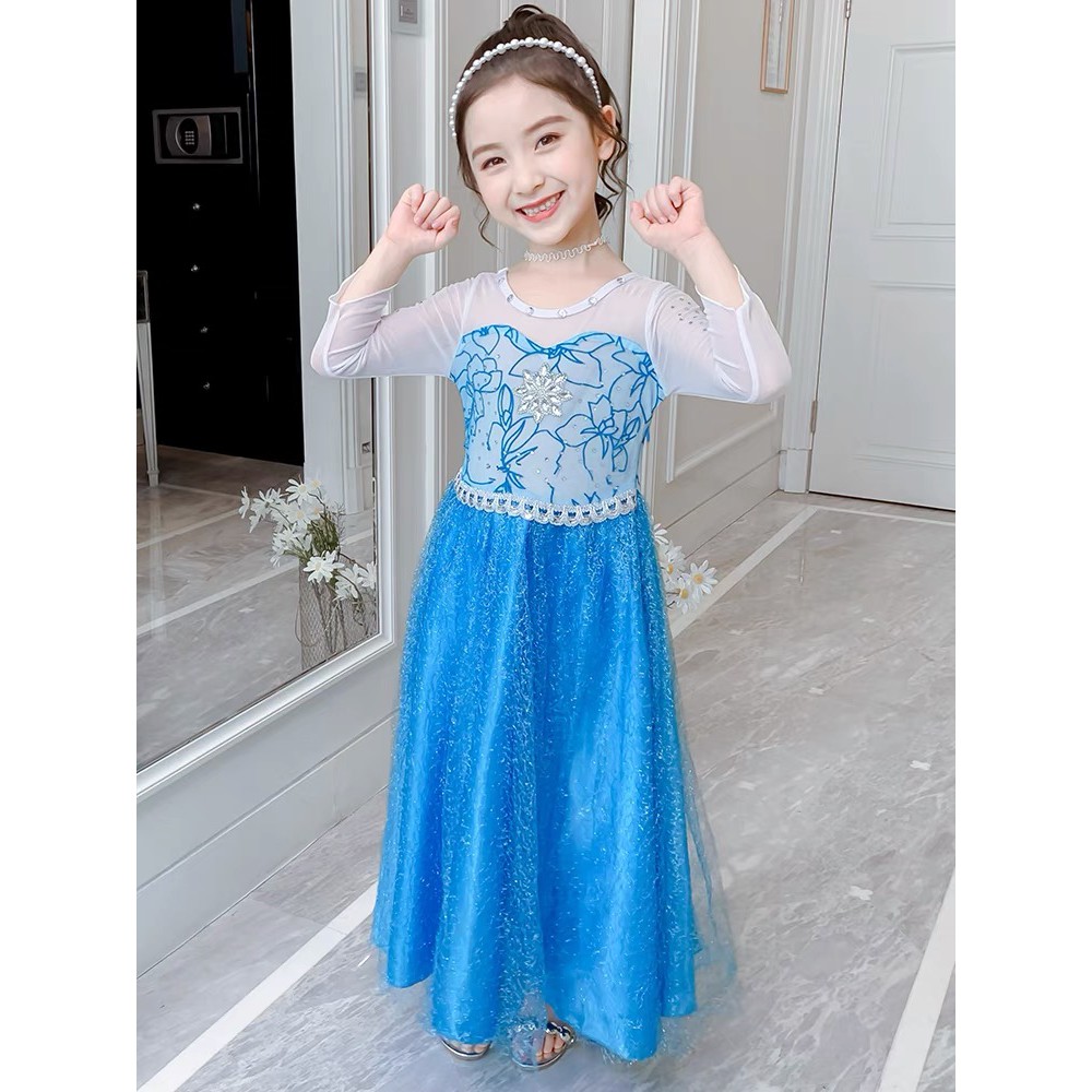 (พร้อมส่ง) ชุดเดรสเจ้าหญิงเอลซ่า Frozen Gress Frozen Gress สําหรับเด็กผู้หญิง เหมาะกับปาร์ตี้ฮาโลวีน