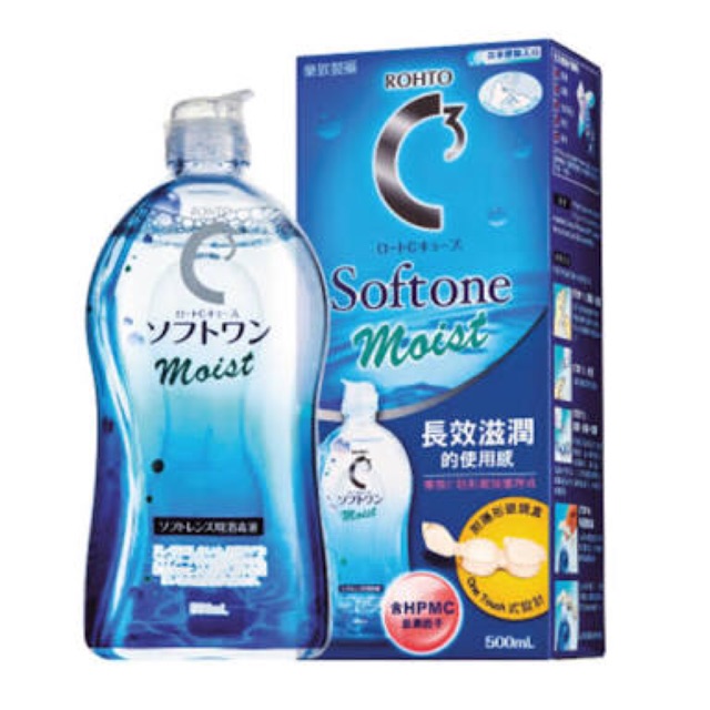 Rohto (Japan) C3 C Cube SOFT ONE MOIST a Soft Contact Lens Solution 500ml น้ำยาล้างคอนแทคเลนส์