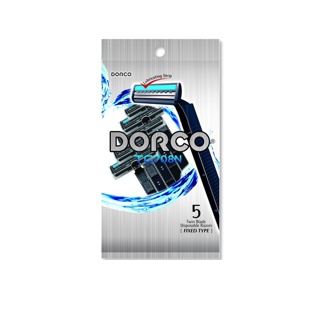 มีดโกนหนวด พร้อมด้ามโกน Dorco 1 ซอง มี 5 ด้าม รุ่น TG 780 สีดำ