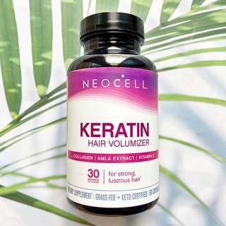 นีโอเซลล์ เคราติน Neocell Keratin Hair Volumizer 60 Capsules ผมแข็งแรงและเงางาม ช่วยเสริมเซลล์รากผมให้แข็งแรง