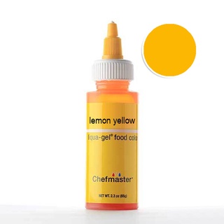 Chefmaster Color LEMON YELLOW Liqua-Gel 2.3oz/5086 สีเจลผสมอาหาร สีเหลืองมะนาว