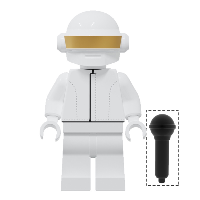 ของเล่นบล็อกตัวต่อฟิกเกอร์ Daft Punk Guy-Manuel de Homem-Christo French DJ Group Band ขนาดเล็ก ของขวัญ สําหรับเด็ก