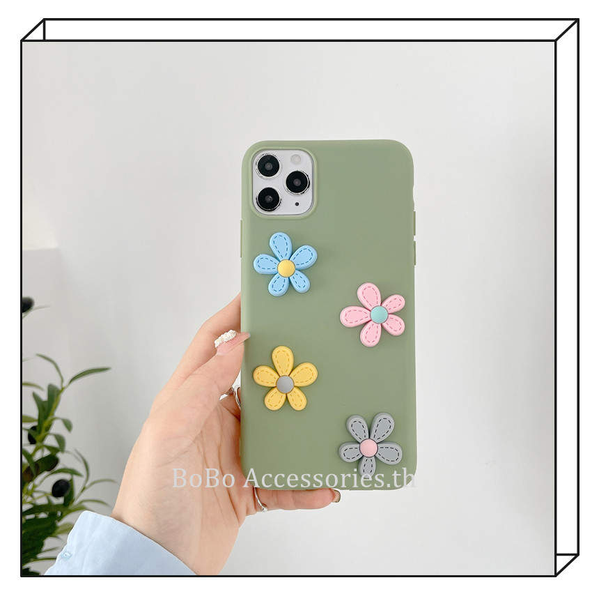 เคสโทรศัพท์มือถือ TPU แบบนิ่ม ลายดอกไม้ 3D สําหรับ Realme C21Y C25Y C2 C3 C11 2020 C12 C17 Narzo 30A 20 Pro #8