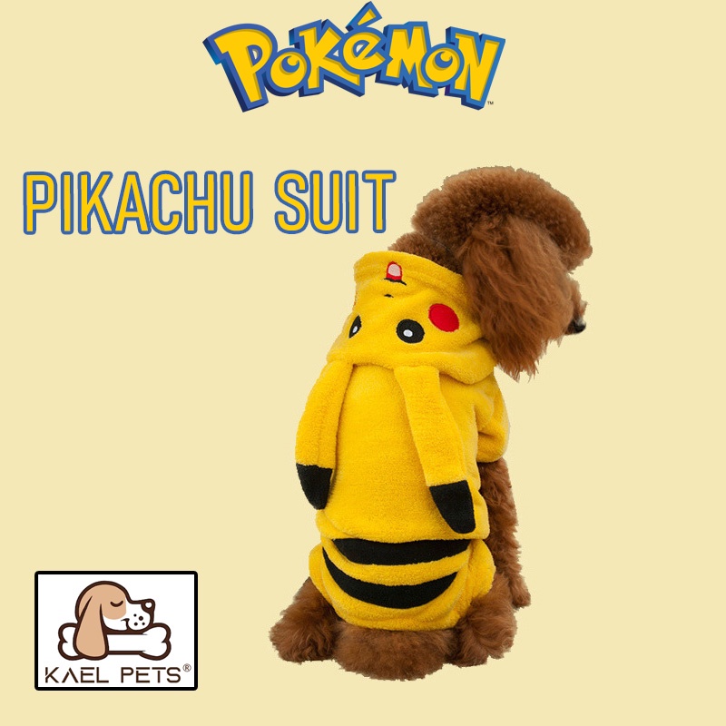 Kael Pets Costume Dog Cat Jumpsuit Pokemon Pikachu
