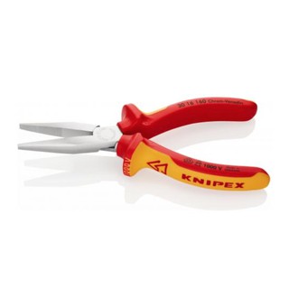 KNIPEX NO.30 16 160 Long Nose Pliers (160mm.)  คีมปากแหลมด้ามกันไฟฟ้า VDE Factory Gear By Gear Garage