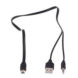 3 . 5 มม. Aux Usb 2 . 0 Male Mini 5 Pin Usb อุปกรณ์เชื่อมต่อสายเคเบิ้ลลำโพงแบบพกพา